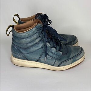 DR MARTENS AIR WAIR Derry Blue Leather Sporty Boots Mens Size 42 US 9 Lace Up